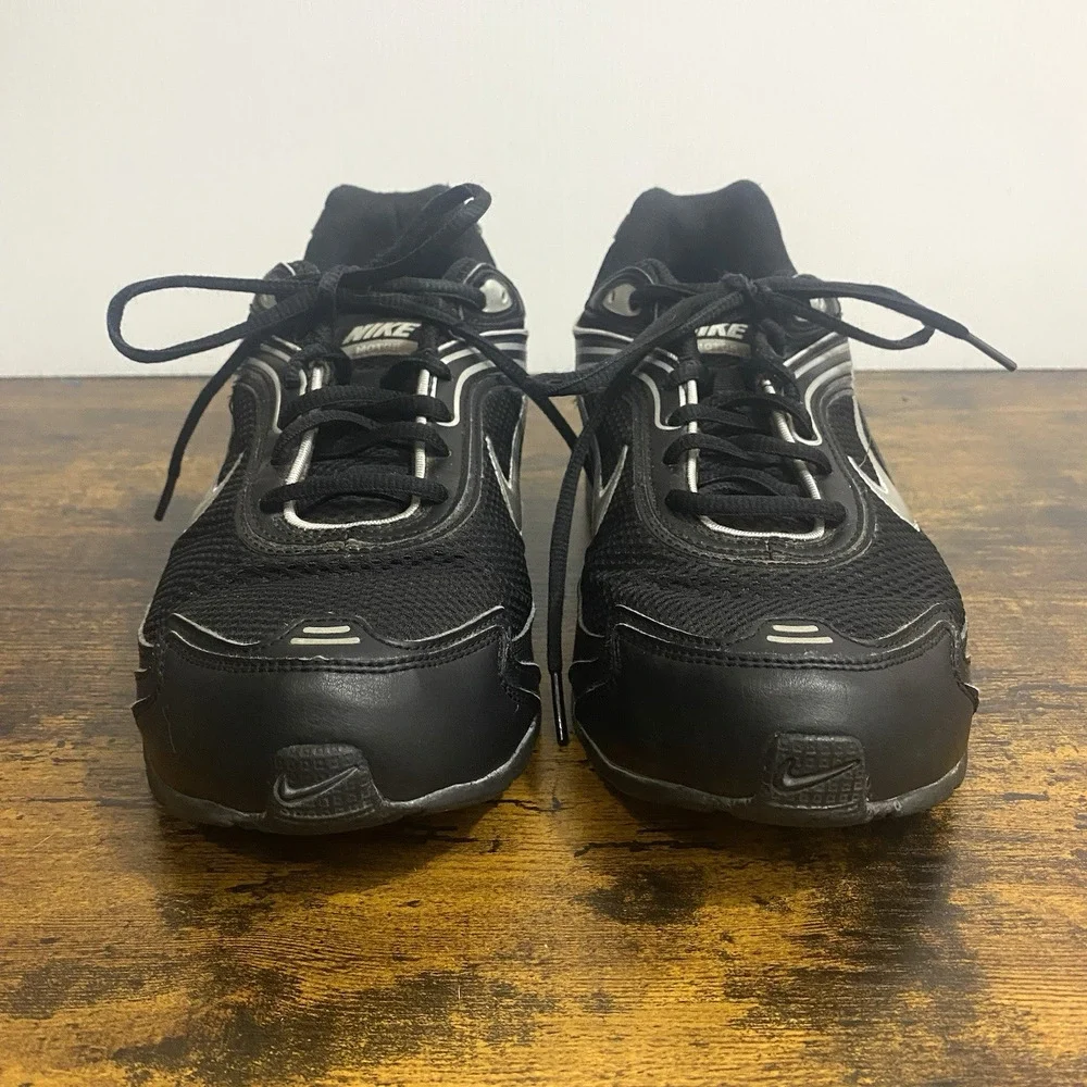 Nike Air Max Motor+ Sneakers Mens Sz 9‎ Black Silver 396639-001
